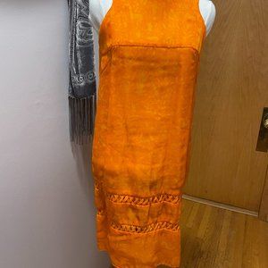 Unique Dress from Mexican Dressmaker.  Orange (Item#1104)